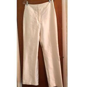 Willi Smith, NWT,100% Silk, lined, straight leg, trouser, Color: Cream, Size: 8